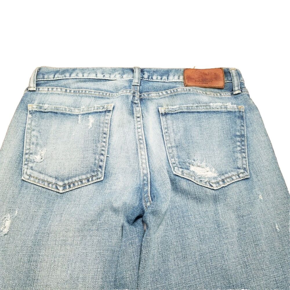 Moussy Vintage Jeans Women's Size 28 Howa Distressed Faded Denim Raw Hem (30x26) - Picture 4 of 6